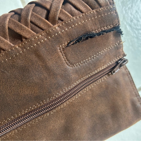 Furgalicious Women's Brown Braided Shaft Mid-Calf Boots - Picture 6 of 10